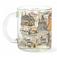 Горнятко Карта і об'єкти міста (чорно-золота графіка) 320 мл