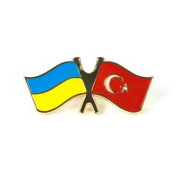 Значок "Флаг Украина-Турция"