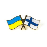 Значок "Флаг Украина-Финляндия"