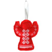 Ялинкова іграшка "Янгол" (червоний)