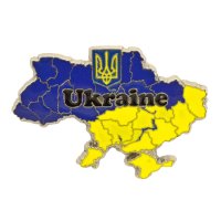 Магнит металлический - Карта Украины