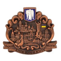 Магніт - металевий - Колаж Герб, бронза