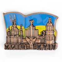 Магніт - металевий Прапор, бронза