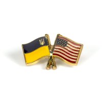 Значок "Флаги Украина - США"