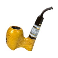 Люлька для куріння ручної роботи «Бурштинова», акація кап