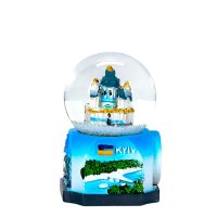 Снігова куля - магніт "Київ, Андріївська Церква", h55