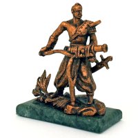 Статуетка "Козак з гарматою-2", мідь