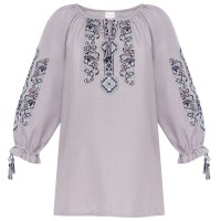 Вишиванка жіноча Колос - Серпанок (сіра) 42