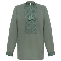 Вишиванка чоловіча Колос - Традиція (оливкова) 46