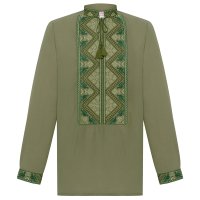 Вишиванка чоловіча Колос - Фенікс (зелена) 46