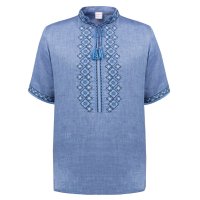 Вишиванка чоловіча Колос - Фірмова к/р (синій) 44