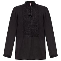 Вишиванка чоловіча Слобожанка - Білосвіт д/р (чорна) 46