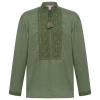 Вишиванка чоловіча Слобожанка - Добромисл д/р (хакі) 46