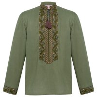 Вишиванка чоловіча Слобожанка - Дуб (хакі) 46