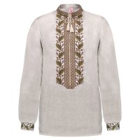 Вишиванка чоловіча Слобожанка - Дуб д/р (сірий) 46