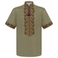 Теніска-вишиванка чоловіча Слобожанка - Дуб, хакі 46