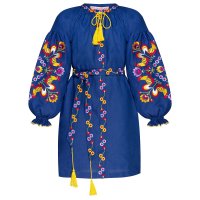Сукня для дівчинки Слобожанка - Яскраві півники 116