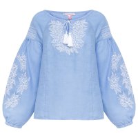 Вишиванка жіноча Слобожанка - Бела (блакитна) 42