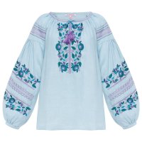 Вишиванка жіноча Слобожанка - Вітана (блакитна) 42