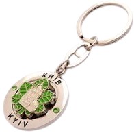 Брелок металевий – Андріївська церква (каштан)