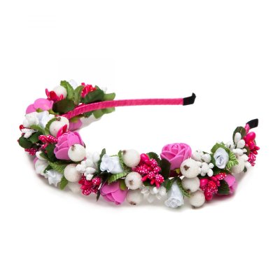 Обруч дворядний Рожевий темний