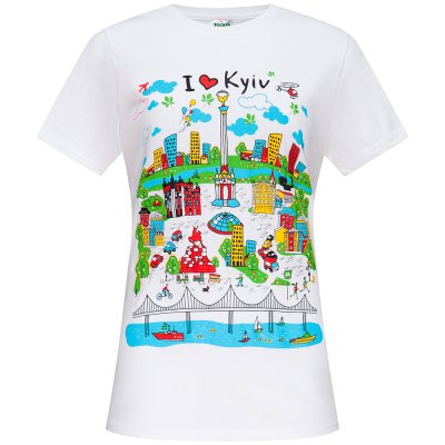 Футболка жіноча Київ Креатив, біла S
