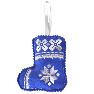 Ялинкова іграшка Чобіток (синій) Ялинкова іграшка Чобіток (синій)