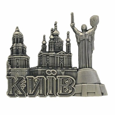 Магніт металевий - Колаж Ukraine, срібло