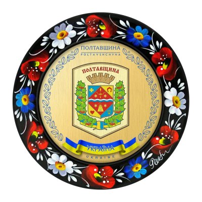МАГНІТ - ПОЛТАВЩИНА ГЕРБ ЗОЛОТО (МД-01-002-240)