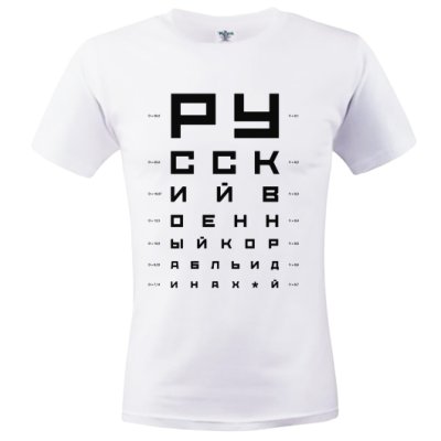 Футболка чоловіча РВКІНХ Перевірка (біла) М