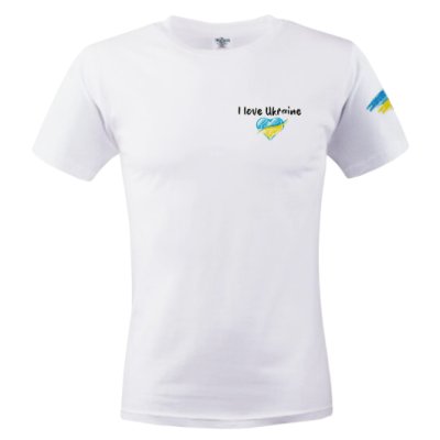 Футболка чоловіча I love Ukraine - I'm Ukrainian (біла) XL