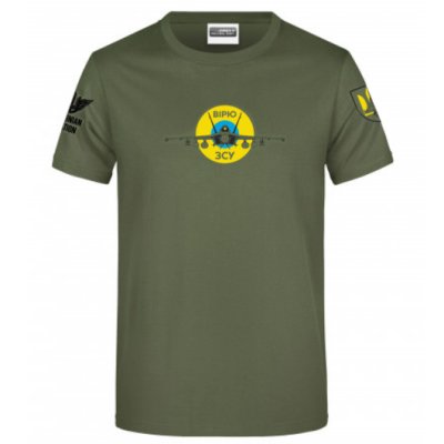 Футболка чоловіча Ukrainian Aviation Вірю в ЗСУ, оливковий XXL