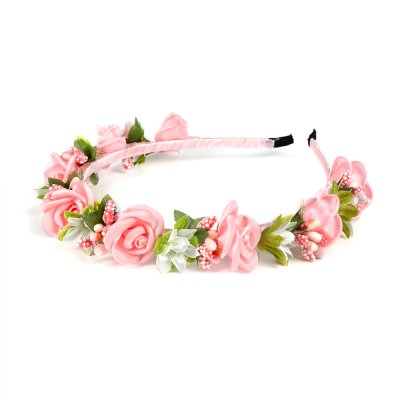 Обруч однорядний, рожевий персик