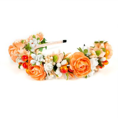 Обруч трирядний, персиковий