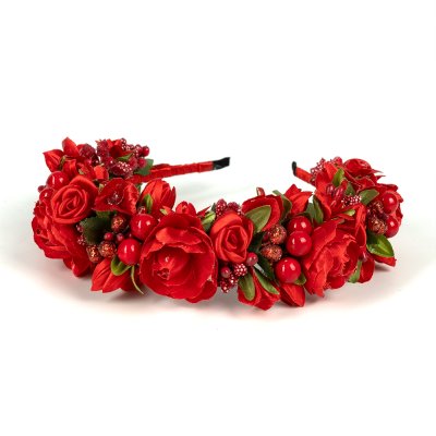 Обруч трирядний, червоний