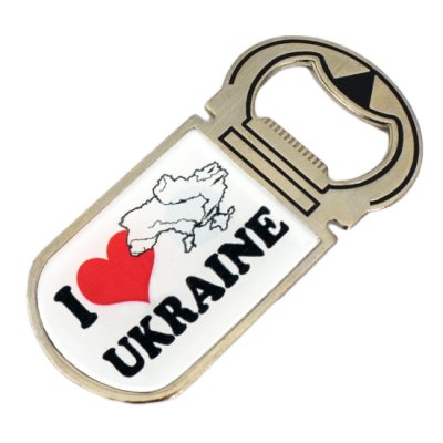 Магніт-відкривачка -  I love Ukraine (мапа)