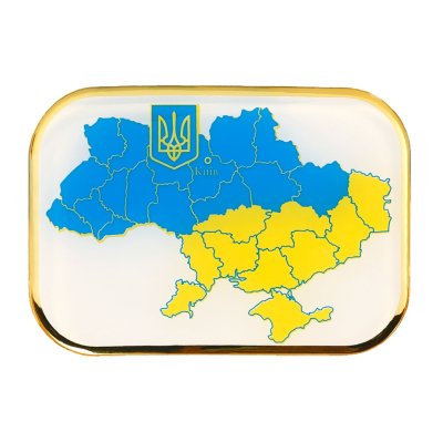 Объемная наклейка Карта Украины, 70х50 мм