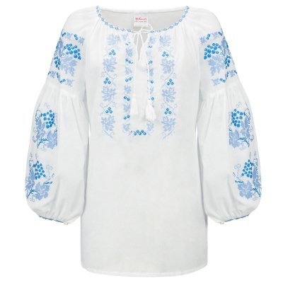 Вишиванка жіноча Колос - Виноградна лоза (синій) 52