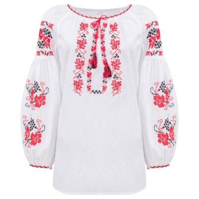 Вишиванка жіноча Колос - Виноградна лоза (червоний) 42