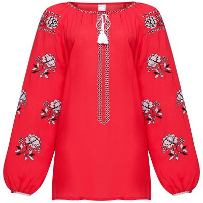 Вишиванка жіноча Колос - Грайлива поішка (червоний) 42