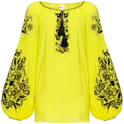 Вишиванка жіноча Колос - Квіткові чари (лимонна) 56 Вишиванка жіноча Колос - Квіткові чари (лимонна) 56