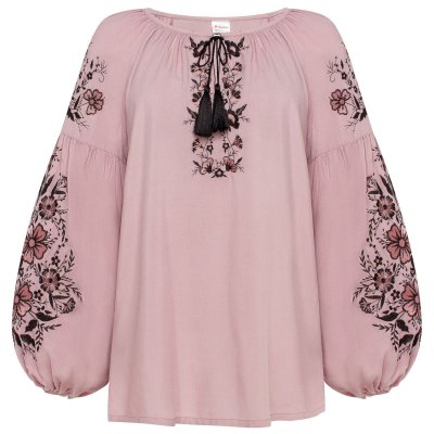 Вишиванка жіноча Колос - Квіткові чари (пудра) 44 Вишиванка жіноча Колос - Квіткові чари (пудра) 44