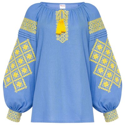 Вишиванка жіноча Колос - Берегиня (блакитна) 52