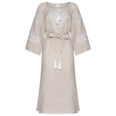 Сукня вишиванка Колос - Мирослава (бежевий) 42
