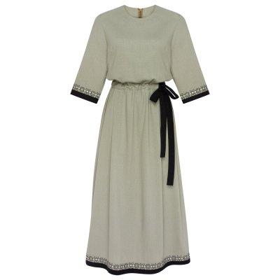 Сукня вишиванка Колос - Променада (олива) 48 Сукня вишиванка Колос - Променада (олива) 48