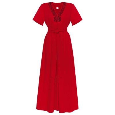 Сукня вишиванка Колос - Намисто (червона) 50-52 Сукня вишиванка Колос - Намисто (червона) 50-52