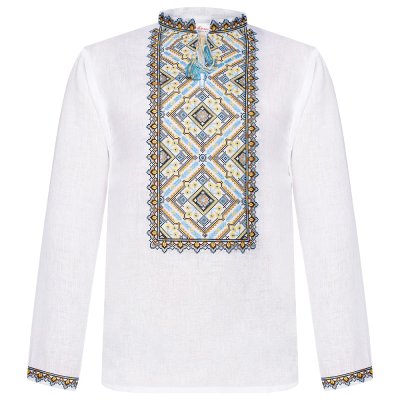 Вишиванка чоловіча Колос - Пролісок д/р (білий) 54