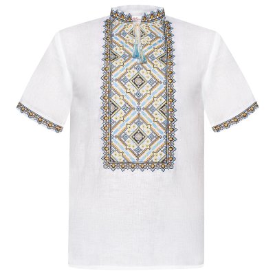 Вишиванка чоловіча Колос - Пролісок к/р (білий) 52 Вишиванка чоловіча Колос - Пролісок к/р (білий) 52