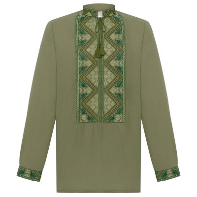 Вишиванка чоловіча Колос - Фенікс (зелена) 56 Вишиванка чоловіча Колос - Фенікс (зелена) 56