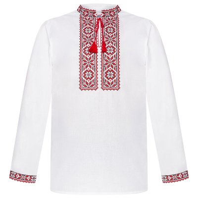 Вишиванка для хлопчика Колос - Оберіг (червона вишивка) 146